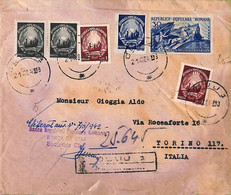 Ac6488 - ROMANIA - Postal History -  Registered COVER To ITALY 1949 - Cartas & Documentos