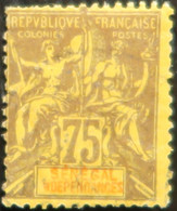 R1311/2668 - 1892/1893 - COLONIES FRANÇAISES - SENEGAL - N°19 ☉ - Cote (2017) : 24,00 € - Oblitérés