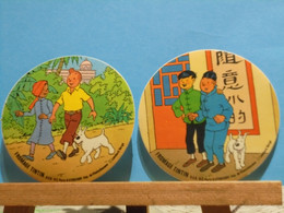 Deux Autocollants Fromage Tintin - Tintin