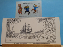 Tintin Le Secret De La Licorne Cha-Cha Parein Avec Ses 3 Decalcomanies à Sec - Tintin