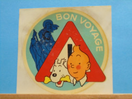 Décalcomanie Tintin Bon Voyage Hergé - Tintin