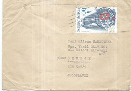 Czechoslovakia Letter 1979 Via Yugoslavia,stamp : 1978 The 60th Anniversary Of Independence - Covers & Documents