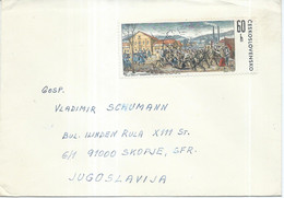 Czechoslovakia Letter 1979 Via Yugoslavia,stamp : 1971 The 50th Anniversary Of The Krompachy Revolt - Brieven En Documenten