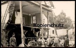 ALTE POSTKARTE BERGGIESSHÜBEL JULI 1927 UNWETTERKATASTROPHE POLIZIST UNIFORM POLICE OFFICER RUINE BAD GOTTLEUBA Postcard - Bad Gottleuba-Berggiesshuebel
