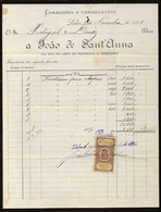 Selo Fiscal 20 Reis PORTUGAL 1888. Carta Assinada P/ Dono JOÃO De SANT'ANNA Rua Arco Bandeira LISBOA - Brieven En Documenten