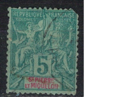 SAINT PIERRE ET MIQUELON             N°  YVERT  62 (2) 2° Choix OBLITERE     ( OB    06/ 12 ) - Used Stamps