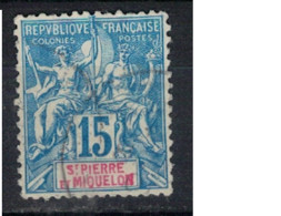 SAINT PIERRE ET MIQUELON             N°  YVERT  64 (2)    OBLITERE     ( OB    06/ 12 ) - Used Stamps