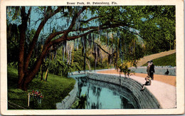 Florida St Petersburg Scene In Roser Park 1929 - St Petersburg