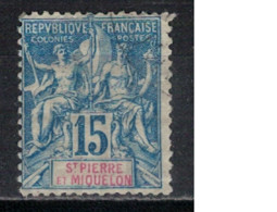 SAINT PIERRE ET MIQUELON             N°  YVERT  64 (6)    OBLITERE     ( OB    06/ 12 ) - Used Stamps