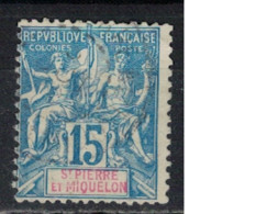 SAINT PIERRE ET MIQUELON             N°  YVERT  64 (7)    OBLITERE     ( OB    06/ 12 ) - Used Stamps