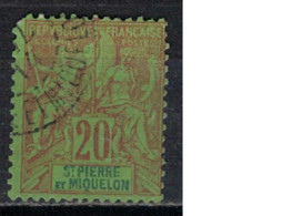 SAINT PIERRE ET MIQUELON             N°  YVERT  65 (2° Choix)    OBLITERE     ( OB    06/ 12 ) - Used Stamps