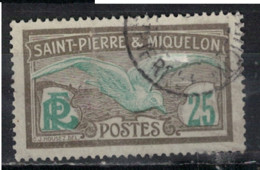 SAINT PIERRE ET MIQUELON             N°  YVERT  110 OBLITERE     ( OB    06/ 13 ) - Gebruikt