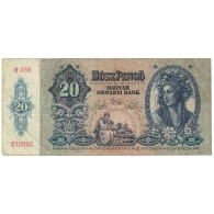 Billet, Hongrie, 20 Pengö, Undated (1941), KM:109, TB - Hongrie