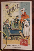 CPA Ak 1911 Autoloc Publicité Pub Illustrateur Automobile Tacot Vieille Voiture Femme élégante - Turismo