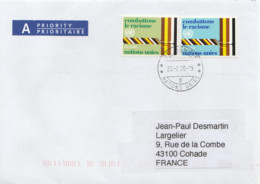 Lettre Voyagée Des Nations-Unies Genève Suisse Pour Cohade Haute-Loire (43) France Le 20/02/2020 Tp Zum N° 69/70 - Brieven En Documenten