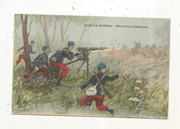 Cp,  Militaria,  Illustrateur F.Chamouin, Dans La WOEVRE ,mitrailleuse D'infanterie,  Vierge - Personnages