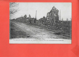 60 LASSIGNY Cpa Vue Générale De La Grande Rue Du Chateau Apres Les Bombardements Edit Frezquin - Lassigny