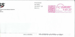 Ema Pitney Bowes - Tête D'aigle - Lettre De Phoenix Pour La France - Lettres & Documents