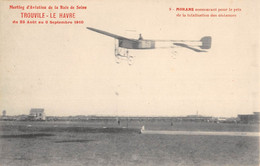 CPA 14 MEETING AVIATION BAIE DE SEINE TROUVILLE LE HAVRE 1910 MORANE CONCOURANT - Trouville