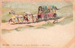 CPA - XIII Siècle - Chariot Royal Tiré Par Deux Chevaux - Colorisé - Précurseur - Oblitéré Bruxelles 1911 - Autres & Non Classés