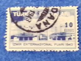 TÜRKİYE.-1940-50-10K  İZMİR FUARI  DAMGALI - Gebraucht