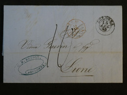 BN3 ITALIA   BELLE  LETTRE 1855 BOLOGNA A LYON      +++AFFRANCH. INTERESSANT - Sin Clasificación