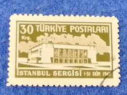 TÜRKİYE.-1940-50-   30K  İSTANBUL FAİR DAMGALI - Gebruikt