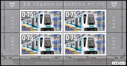 BULGARIA - 2023 - 25 Years Of Sofia Metro - MS - Blocks & Sheetlets