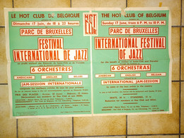 1945 Jazz Hot Club Belgique Affiche Concert 17 Juni 1945 Parc Bruxelles Slachtoffers Wo2 St Vith - Affiches