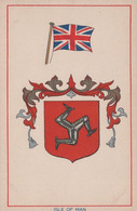 ISLE OF MAN - 1910s - Flag  Postcard - Ile De Man