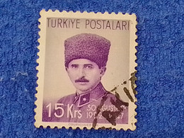 TÜRKİYE.-1940-50-   15K     THE  BATTLE OF DUMLUPINAR  DAMGALI - Gebraucht