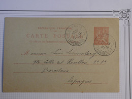 BN3 FRANCE  BELLE CARTE ENTIER MOUCHON 1931 STRASBOURG A BARCELONA  ESPANA     ++AFFRANCH. INTERESSANT - Other & Unclassified