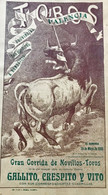 1905 Rare Affiche Corrida à Valencia Valence Espagne Espana - Affiches