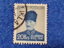 TÜRKİYE.-1940-50-   20K     THE  BATTLE OF DUMLUPINAR  DAMGALI - Used Stamps