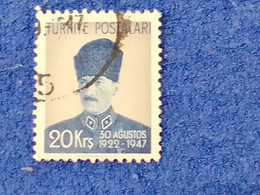 TÜRKİYE.-1940-50-   20K     THE  BATTLE OF DUMLUPINAR  DAMGALI - Used Stamps