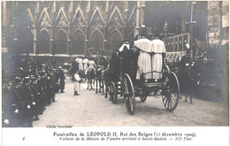 CPA Carte Postale Belgique Bruxelles Funéraille De Léopold II  En 1909 VM62610 - Beroemde Personen