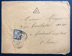 France Taxe N°18 Sur Enveloppe TAD Montreuil-sous-Bois 5.4.1885 - (B4431) - 1859-1959 Lettres & Documents