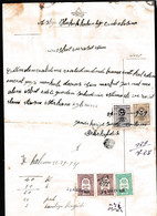 Turkey & Ottoman Empire -  Fiscal / Revenue & Rare Document With Stamps - 8 - Cartas & Documentos