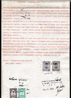 Turkey & Ottoman Empire -  Fiscal / Revenue & Rare Document With Stamps - 6 - Covers & Documents