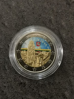 2 EURO LITUANIE 2017 VILNIUS COLORISEE AVEC PLACAGE OR / EUROS LIETUVA - Lithuania