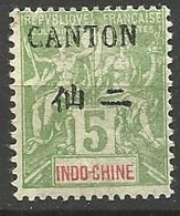 CANTON N° 20 NEUF*  CHARNIERE / MH - Unused Stamps