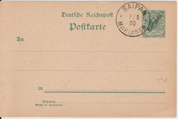 MARIANEN ! - 1900 - CARTE ENTIER POSTAL OBLITERATION SAIPAN - Marianen