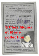 1938 CARTE D IDENTITE EST CHEMINS DE FER ALGERIENS PRINGY JEAN CHALONS MARNE - Documenti Storici