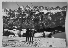 FLUMSERBERG Skilift Mittenwald Mit Blick Auf Sichelchamm Und Gamsberg - Gams