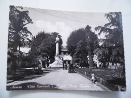 Cartolina Viaggiata "AVERSA Villa Comunale E Monumento A Pietro Rosano" 1961 - Aversa