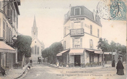 78 - ENGHIEN LES BAINS - Rue De L'église Et Boulevard D'Ormesson - CLC - Carte Postale Ancienne - Autres & Non Classés