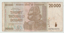 Used Banknote Zimbabwe 20.000 Dollars 2008 - Zimbabwe