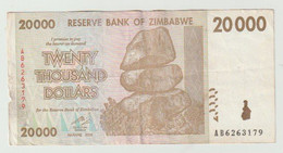 Used Banknote Zimbabwe 20.000 Dollars 2008 - Zimbabwe