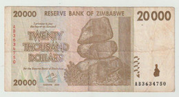 Used Banknote Zimbabwe 20.000 Dollars 2008 - Zimbabwe