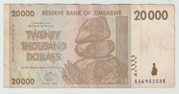 Used Banknote Zimbabwe 20.000 Dollars 2008 - Zimbabwe